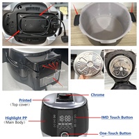 Cuisinière électrique au design moderne avec triple protection de sécurité, chauffage à 360 degrés, 5 L, poignées amovibles, 13-en-1
