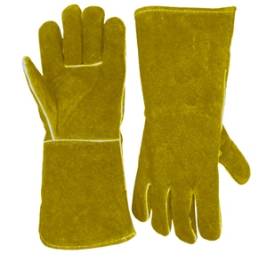 JNM SAFETY JNM-125 Gants de sécurité en cuir 11oz 40cm avec doublure en coton résistant à la chaleur, protection pour soudeur, barbecue, antidérapants, durables - Product Image 4