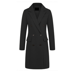 Lady Womens <b>Coat</b> Elegant Longline Winter Fashion Outerwear Jacket Warm Casual Ladies <b>Coat</b> Long Sleeve Button Front Tailored Fit - Product Image 6