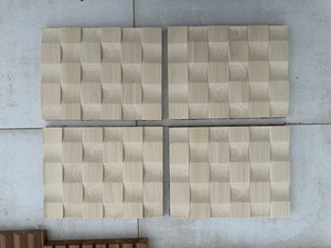 Curved 3D tambour panels for stylish wall designs and <b>cabinet</b> doors solid wood flexible panels Wooden 3D tambour panels - Product Image 4