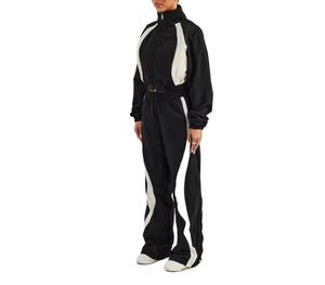 Vente Flash : Ensemble Survêtement Femme 2 Pièces en Nylon avec Panneaux Contrastants, Coupe-Vent, Qualité Supérieure, Personnalisable OEM - Product Image 4