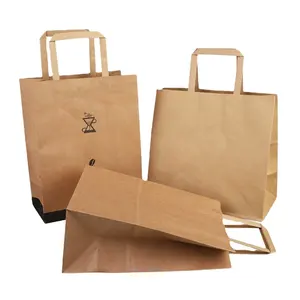 Formal bag wholesale Logo Print Multicolor Kraft Shopping Paper Bag With Paper Twisted Handle Flat Handle Vietnam Factory origin