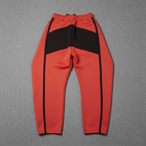 100 % Polyester/Cotton Fleece Women Straight Pants <b>Lace</b> Solid Color Regular Fit High Waist <b>Elastic</b> Waist Pants - Product Image 5