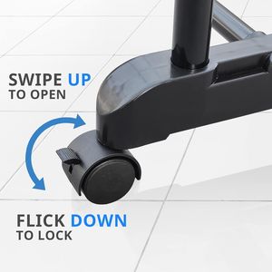 Appendiabiti Portatile a Doppia Asta con Ruote Bloccabili, Organizzatore per Vestiti - Product Image 3