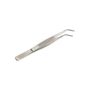 Pinzas de precisión Debakey para tejido, curvadas, tamaño 150 mm, acero inoxidable alemán, agarre atraumático, instrumento quirúrgico para uso vascular - Product Image 1