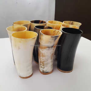 Personalizado exquisito Vintage oso bebiendo Koi taza hecha a mano cuerno Natural corto antiguo tallado estilo Animal negocio perfecto - Product Image 5