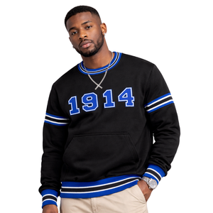 Sudadera Negra Phi Beta Sigma 1914 con Diseño Clásico de Chenille, Prenda de Fraternidad Griega con Comodidad y Estilo Premium - Product Image 1