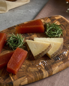HaLe Oval Acacia Non-Toxic Cheese Board with <b>Sliced</b> Salami Cheese Tomatoes and Bread for Serving - Product Image 3
