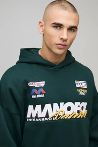 เสื้อสเวตเชิ้ตมีฮู้ดสีเขียวสำหรับผู้ชายพร้อมพิมพ์ลายโลโก้ด้านหน้าทรงหลวมสไตล์สตรีทแวร์แขนยาวผ้าฝ้ายพร้อมกางเกงมีเชือกผูกชุดสำหรับใส่ในฤดูใบไม้ร่วง - Product Image 5