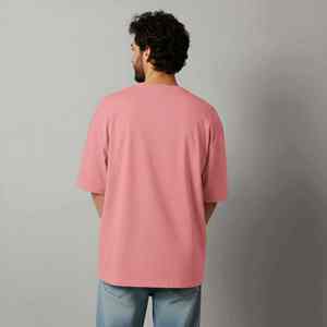 Camiseta de Hombre 100% Algodón, Corte Holgado, Logotipo Bordado de Alta Calidad, Estilo Hip Hop, Hombros Caídos, Gran Venta - Product Image 5