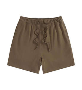 Shorts de course et de fitness pour hommes, couleur unie, avec poches, décontractés, été, taille élastique avec cordon de serrage - Product Image 6