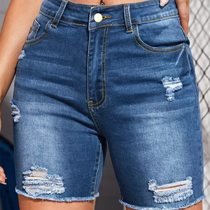 Shorts de sport décontractés pour hommes, en jean respirant à séchage rapide, avec logo personnalisé, en denim de haute qualité (polyester/coton), coupe droite, vente en gros - Product Image 1