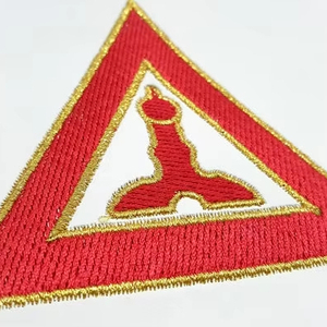 King Royal Arch Chapter apron red <b>machine</b> embroidery masonic apron fraternal regalia ceremonial apron - Product Image 1
