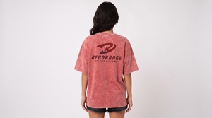 Camiseta de mujer con efecto acid wash, algodón suave, corte holgado, estilo vintage desgastado, tela transpirable para uso diario informal y un look cómodo. - Product Image 6