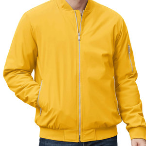 Veste pour hommes, style bomber, fermeture éclair sur le devant, logo personnalisé OEM, manches longues, poignets élastiques. - Product Image 3