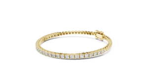 TRENDY LAB GROWN CUT DIAMOND RHODIUM PLATED 18KT ROSE GOLD <b>GIFTING</b> PARTY WEDDING DAILY OFFICE USE WOMEN'S BRACELET SET THIRD - Product Image 5