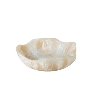 Bol de service en résine époxy de luxe fait main avec base, aspect marbre rose et orange poli, bol à salade décoratif pour la maison et les hôtels - Product Image 6