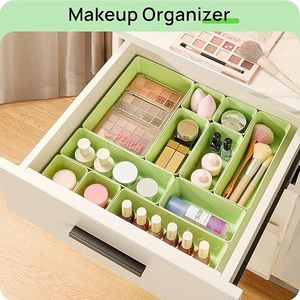 25 PCS Versatile 4-Size <b>Plastic</b> Drawer Organizers Set Makeup Bed <b>Storage</b> <b>Bins</b> Bathroom Organizer Organizers Organizer Makeup - Product Image 5