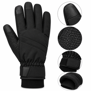 Gants d'hiver en cuir lisse doublés de laine, vente en gros pour marques d'accessoires américaines - Product Image 6