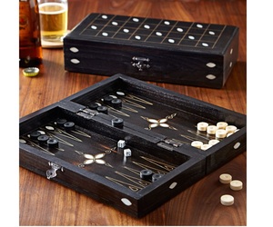 Jeu de Backgammon de Luxe en Bois en Gros, Plateau Pliant Classique Portable, Jeux de Stratégie Personnalisés pour la Famille et les Cadeaux - Product Image 3