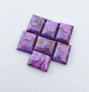 Turquesa Cobre Púrpura en Forma Rectangular, Cabujón, Gema Suelta para la Fabricación de Joyas - Product Image 3