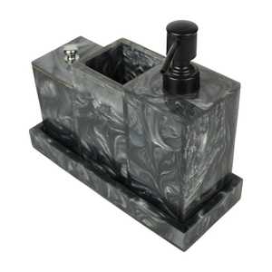 Juego de Baño de Cinco Piezas de Resina MN EXPORTS - Diseño Moderno, Impermeable y Ecológico - Product Image 5