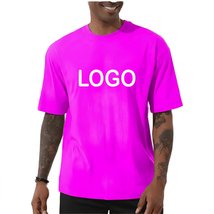 เสื้อยืดคอตตอนสีแดงเลือดหมูสำหรับผู้ชาย แขนสั้น คอกลม พิมพ์ลายโลโก้ด้านหน้า ทรงปกติ ผ้าเจอร์ซีย์ถัก สไตล์สตรีทแฟชั่น - Product Image 4