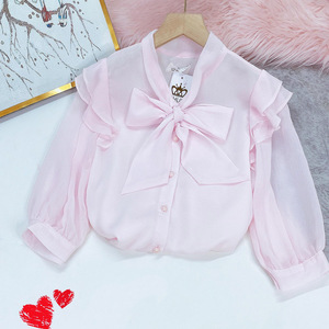 Blusa Elegante con Lazo en el Cuello para Mujer, Color Sólido, Botones de Perla, Camisa de Trabajo de Oficina, Proveedor Mayorista de Moda - Product Image 5