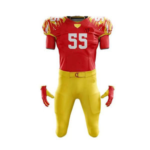 Wholesale Custom American Football Uniform Jersey Breathable 100% Cotton Football Set Personalized Men's Adult Shirts and Wear - Product Image 4