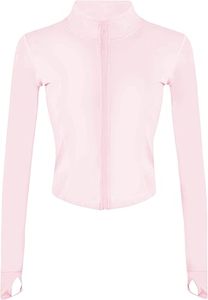 Camiseta de Yoga para Mujer INDEX, Azul, Media Cremallera, Manga Larga, Ajuste Ceñido, Transpirable, Spandex/Poliéster, Ropa Deportiva, Diseño Sin Costuras, Color Sólido - Product Image 1
