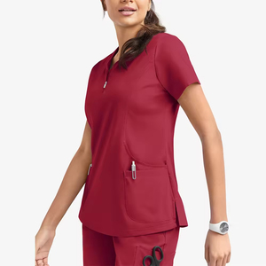Tenues d'infirmières extensibles et respirantes pour femmes, en polyester et élasthanne, pour hôpitaux et cliniques - Product Image 2
