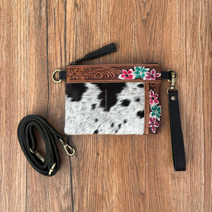 Nueva cartera cruzada de moda occidental de lujo de tamaño pequeño para mujer, bolso de mensajero de hombro de piel de vaca de nailon con Logo de cuero, regalo - Product Image 3