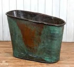 Baignoire autoportante ovale en cuivre à pieds de chaise, finition antique, classique, pour adultes, usage domestique, salle de bain - Product Image 3
