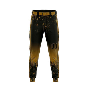 Youth sublimation baseball uniform Ekin-ImpeX Men's Baseball Uniform Set <b>Black</b> Gold Sublimated Jersey <b>Pants</b> Moisture Wicking - Product Image 4