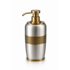 Luxury Metal Soap Dispenser Antique Bronze and <b>Brushed</b> Silver Liquid Lotion Pump <b>Bottle</b> Stainless Steel Soap Dispenser - Product Image 1