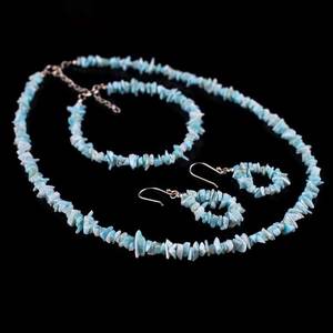 Collar con Colgante de Larimar Natural, Plateado en Plata, Joyería Artesanal, Venta al Por Mayor - Product Image 5