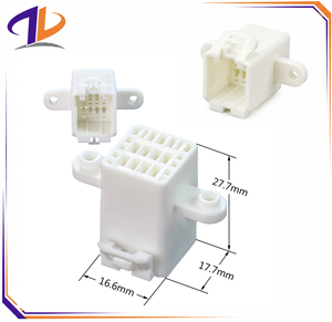 178455-1 Compatible 8 Pin White 2.5mm TE AMP .040 Multilock Unsealed Automotive <b>Door</b> <b>Mirror</b> Male Copper Connector Plug Nylon 3A - Product Image 1