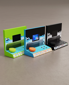 New Design Acrylic Speaker Countertop Display <b>Stand</b> LCD Video <b>Screen</b> Customizable Size Color Artful Cosmos Brand for Retail Shop - Product Image 2