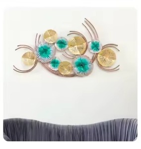 Arte de Pared Metálico Contemporáneo, Diseño Circular Abstracto, Hecho a Mano, Forma Irregular, Decoración de Pared de Acero Inoxidable - Product Image 2