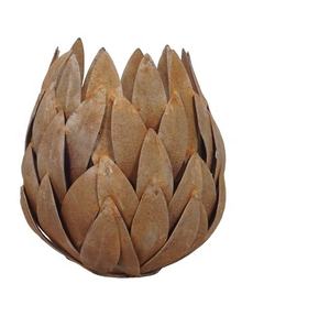 Bougeoir à finition naturelle Zink conçu avec support peint à la main en couleur pour bougeoir de Noël et de festival - Product Image 1