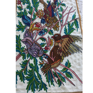 Premium Handmade Kashmiri <b>Wall</b> Hanging 3 Feet X 2 Feet Sustainable Bird Design Modern Boho Home Hotel Office Styling Durable - Product Image 1