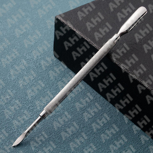 Best Quality Professional Stainless Steel Reusable Custom Logo Double Ended <b>Nail</b> Cuticle Pusher Straight Edge Cuticle Pusher - Product Image 3