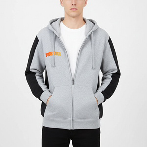 Production en gros de sweats à capuche pour hommes avec logo personnalisé, en mélange de coton, fabrication directe d'usine pour les acheteurs de vêtements en gros - Product Image 5