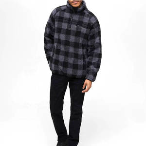 Veste en polaire sherpa pour homme sur mesure de haute qualité, nouveau style, col montant, fausse fourrure en polyester, vêtement d'extérieur chaud en polaire pour l'hiver - Product Image 2