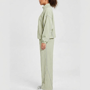 Hot Selling Hip Hop Style Oversize Fit Solid Color <b>Windbreaker</b> Tracksuit For <b>Women</b> <b>Windbreaker</b> Lightweight Streetwear Sweatsuit - Product Image 2