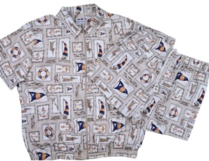 เสื้อแจ็คเก็ตผู้ชาย WEEKENDER แขนสั้น ระบายอากาศได้ดี พิมพ์ลาย ซิปหน้า สไตล์ลำลอง สำหรับฤดูใบไม้ร่วง ลายกรมท่า ผ้าถักโพลีเอสเตอร์ - Product Image 1
