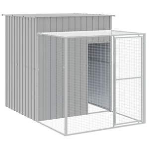 Jaula Grande para Pollos de Acero Galvanizado Gris Claro, Jaula para Animales - Product Image 2