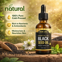 Sérum Réparateur Visage Hydratant Apaisant Brûlures Solaires à l'Huile de Nigelle Pure Biologique – Atténue les Taches Brunes, Débouche les Pores, Retarde le Vieillissement Cutané