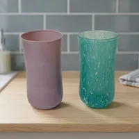Vaisselle et accessoires de haute qualité pour la maison et le jardin, verre à eau vert artisanal fabriqué par des artisans indiens, pour hôtel, cuisine, salle à manger