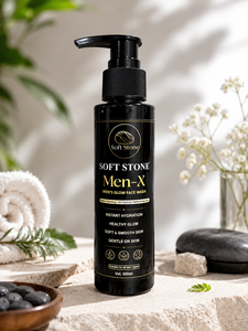 Soft Stone Men-X - Parches Faciales Luminosos para Hombre, 20 Unidades, Limpieza Profunda, Control de Grasa, Nutritivos, Vitamina C, Fragancia a Limón, Material Vegano - Product Image 1
